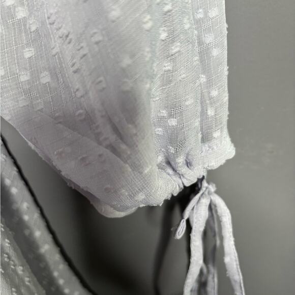 Saints + Secrets Light Purple Swiss Dot Wrap Belted Dress Size Small - Picture 4 of 7